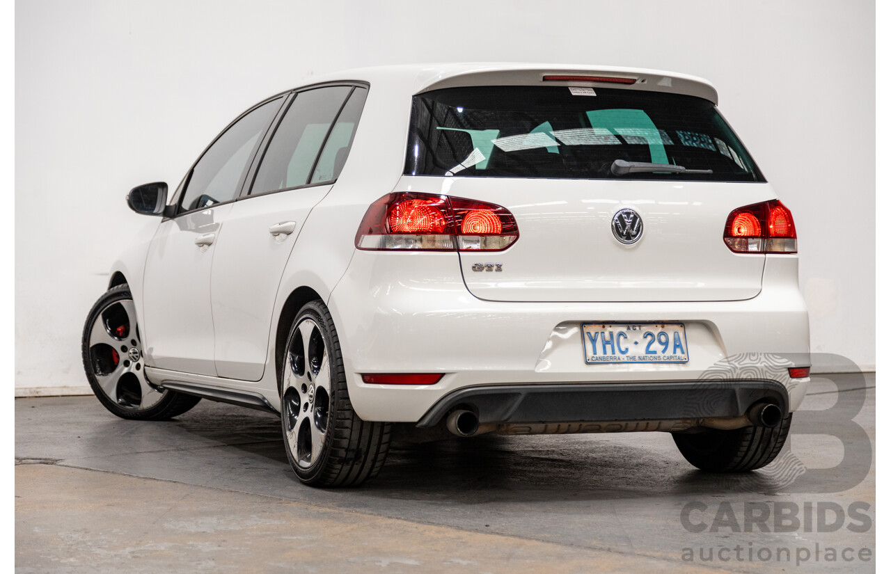 6/2010 Volkswagen Golf GTi 1K MY10 5d Hatchback White Turbo 2.0L