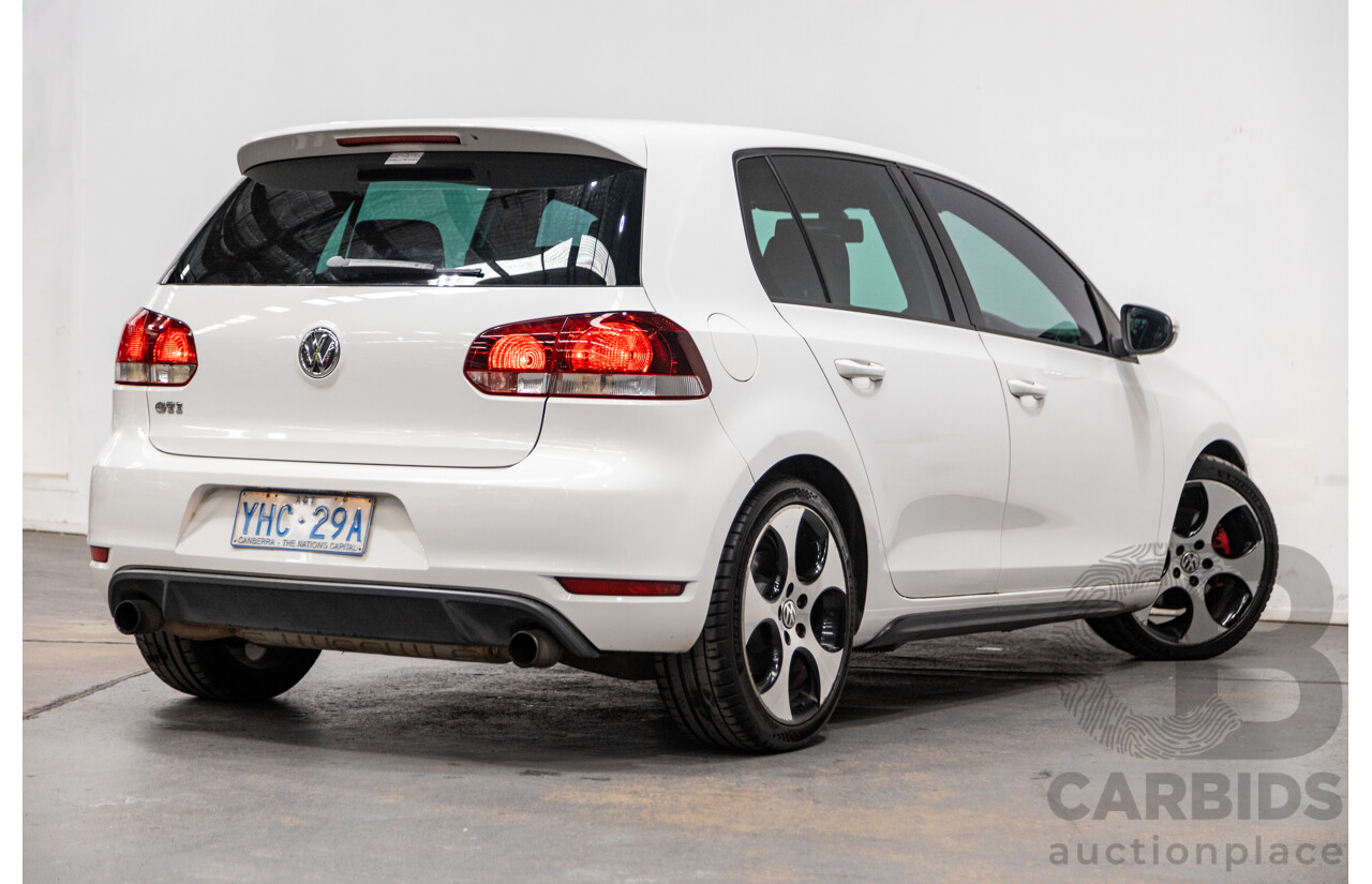 6/2010 Volkswagen Golf GTi 1K MY10 5d Hatchback White Turbo 2.0L