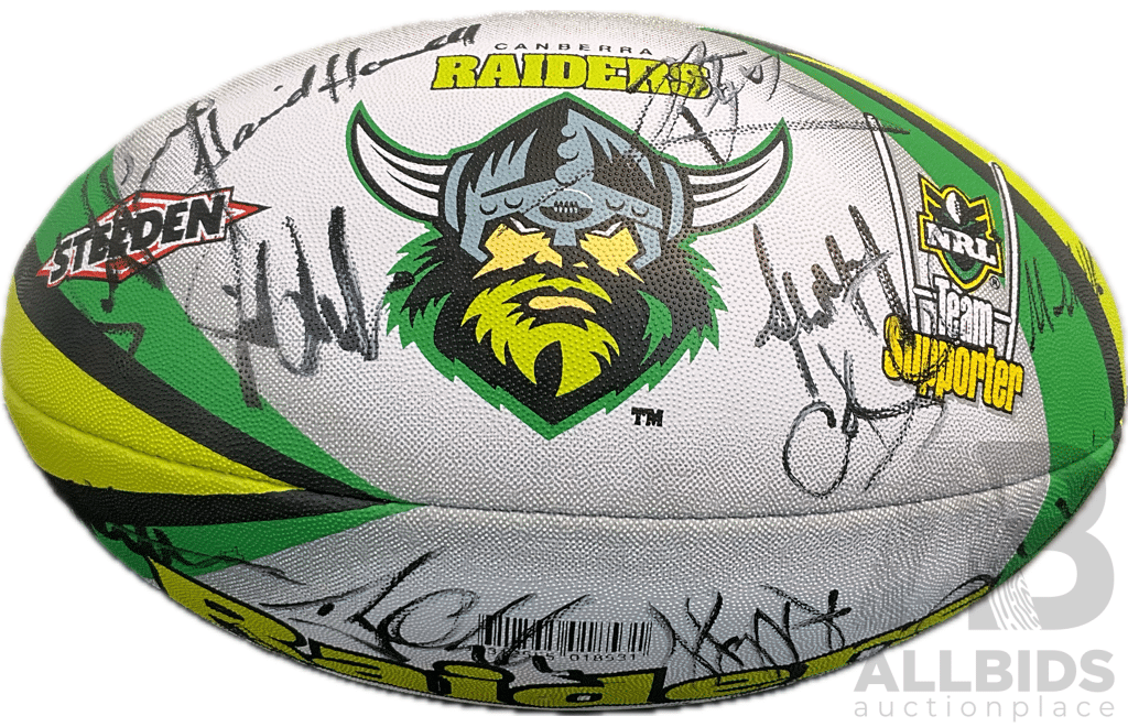 2005 NRL Canberra Raiders Autographed Ball