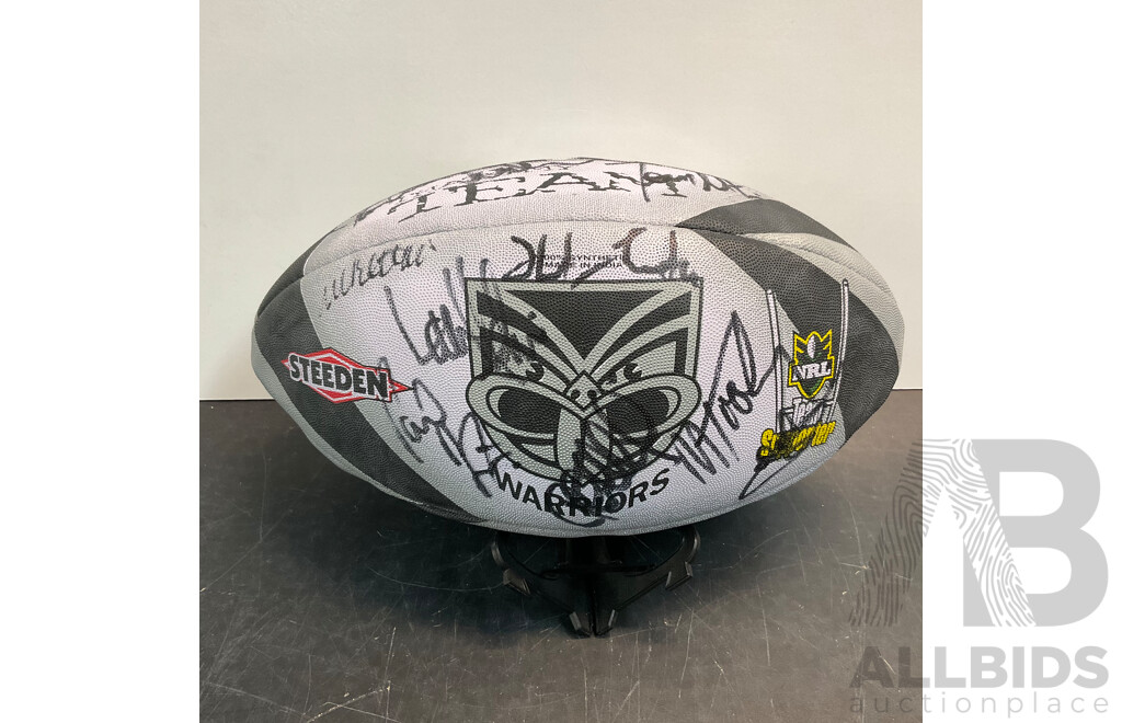 2004 NRL New Zealand Warriors Autographed Ball