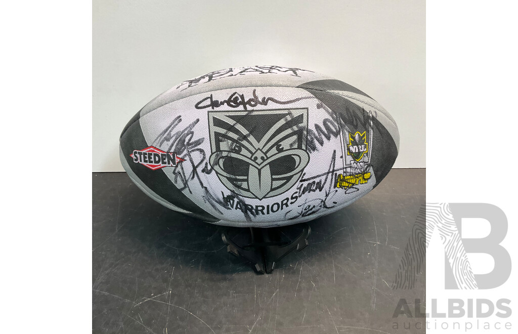 2004 NRL New Zealand Warriors Autographed Ball