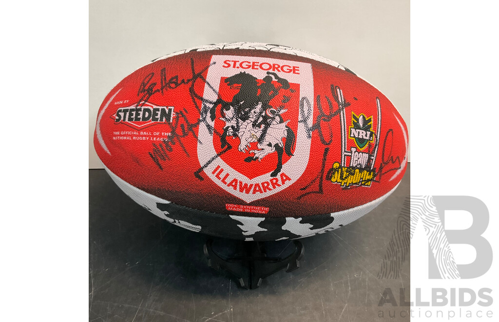 2002 NRL St. George Illawarra Dragons Autographed Ball