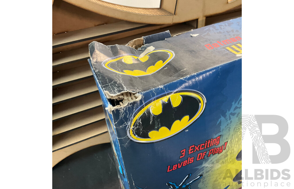 Boxed Batman Wooden Batcave & Custom Made Batman Display Shelves