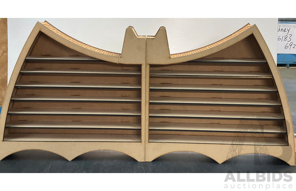 Boxed Batman Wooden Batcave & Custom Made Batman Display Shelves