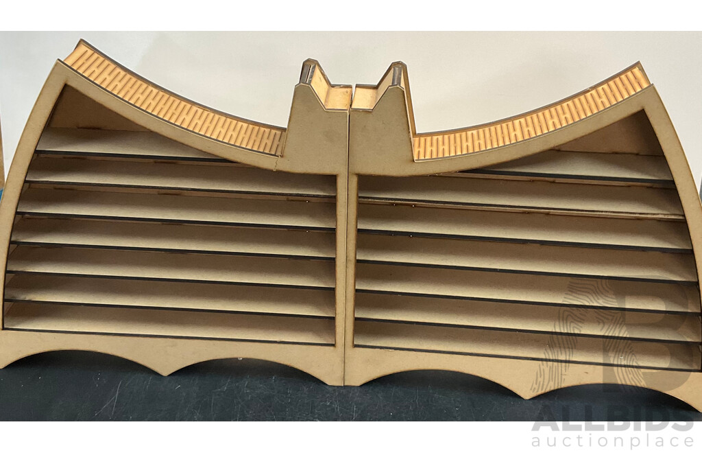 Boxed Batman Wooden Batcave & Custom Made Batman Display Shelves