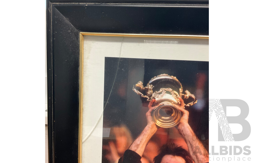 Framed Rugby Union 2003 World Cup Webb Ellis Winners - 110x43 cm