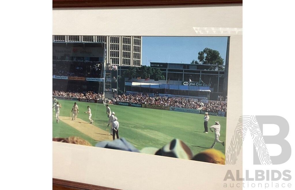 Framed - GONE - the Ashes Series W.A.C.A Ground Perth 1994-95 Print - 120x43 Cm