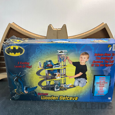 Boxed Batman Wooden Batcave & Custom Made Batman Display Shelves