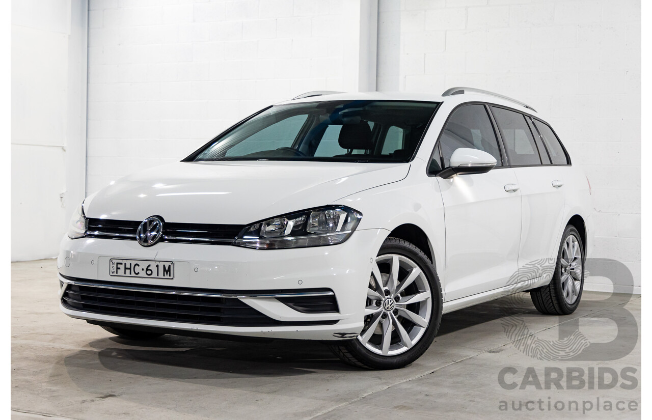 11/2018 Volkswagen Golf 110 TSI Comfortline (FWD) AU MY19 4D Wagon Pure White Turbo 1.4L