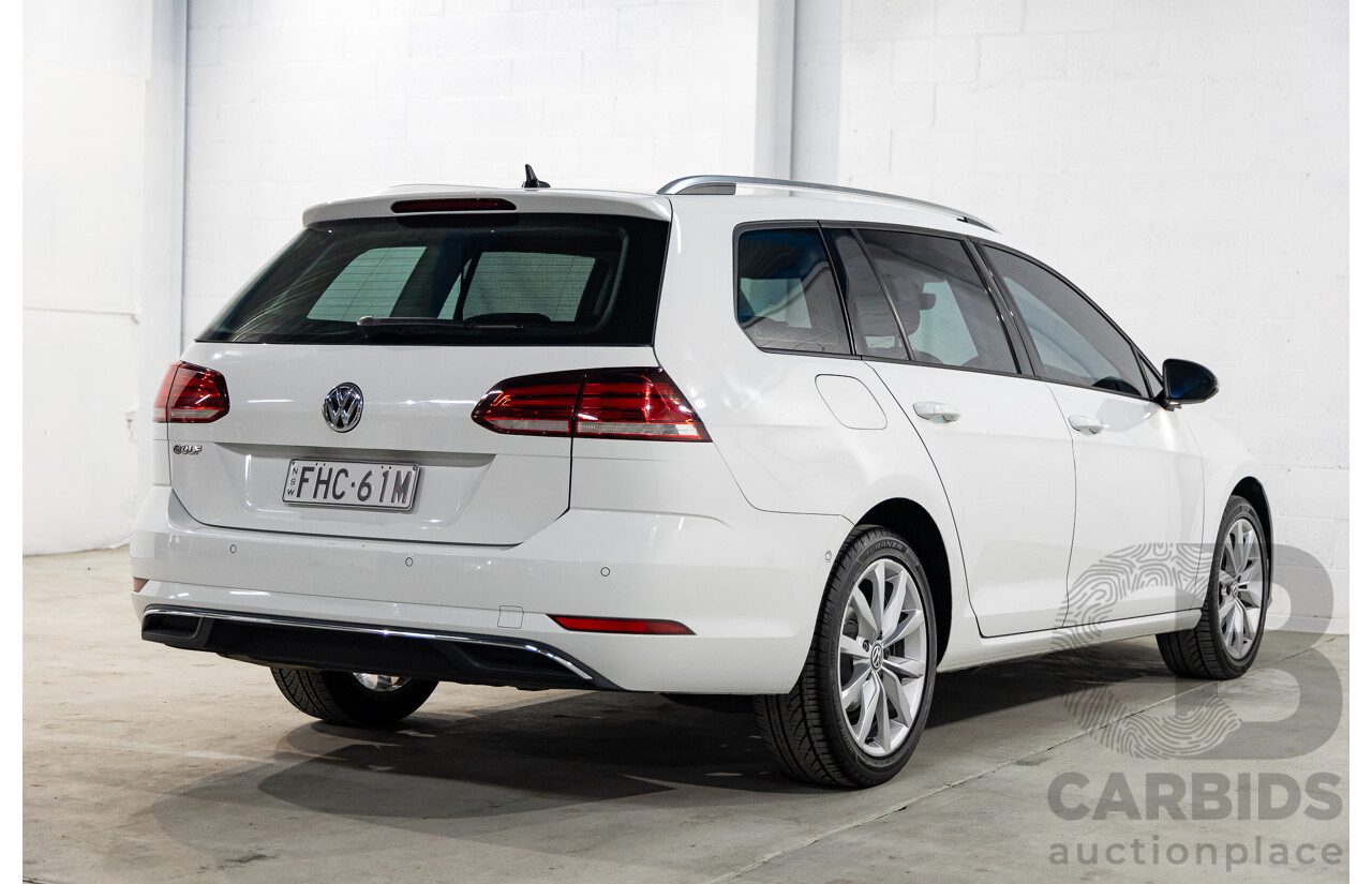 11/2018 Volkswagen Golf 110 TSI Comfortline (FWD) AU MY19 4D Wagon Pure White Turbo 1.4L