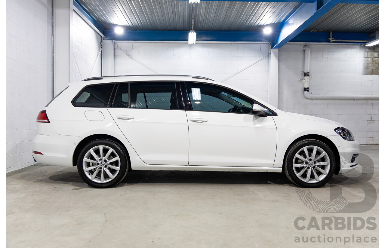 11/2018 Volkswagen Golf 110 TSI Comfortline (FWD) AU MY19 4D Wagon Pure White Turbo 1.4L