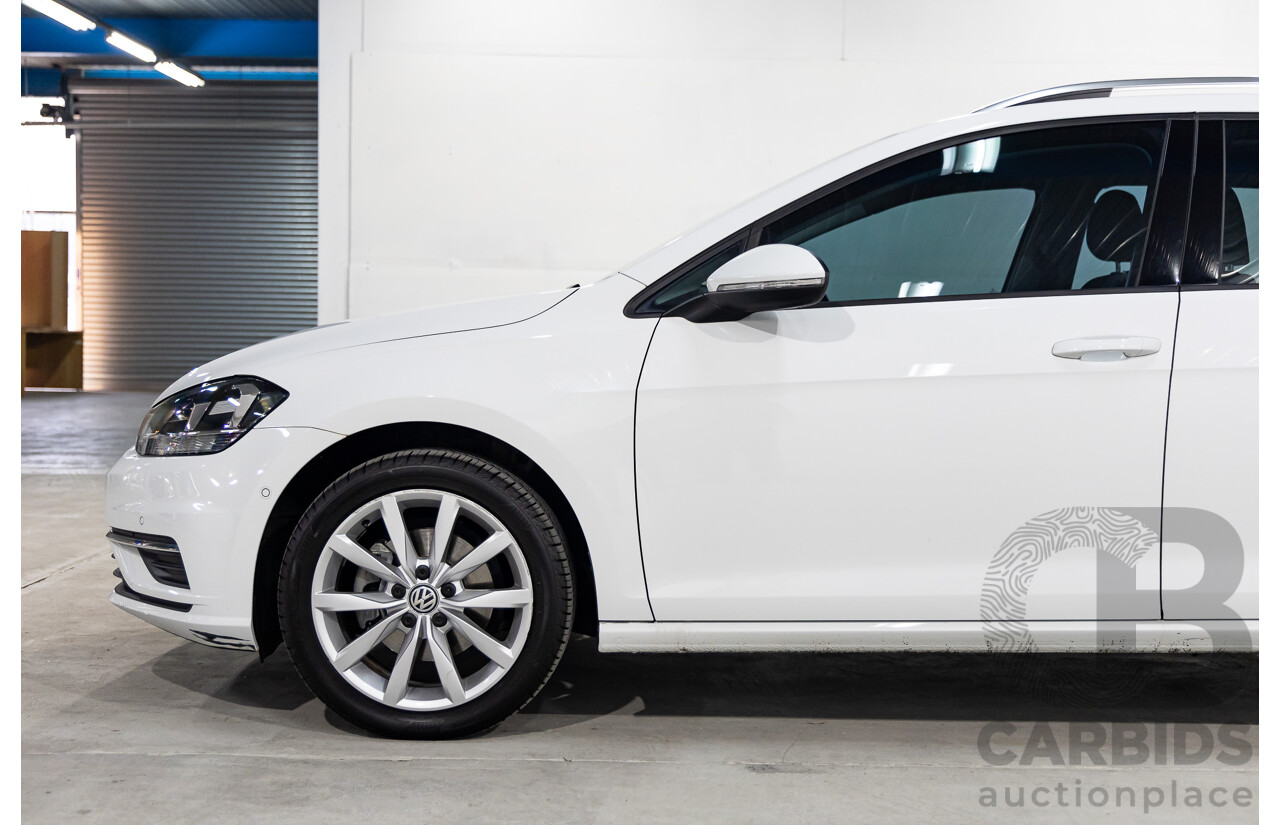 11/2018 Volkswagen Golf 110 TSI Comfortline (FWD) AU MY19 4D Wagon Pure White Turbo 1.4L