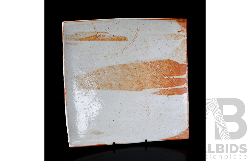 Hand Made Australian Studio Pottery Large Platter by Shigeo Shiga (1928-2011 Japanese/Australian)