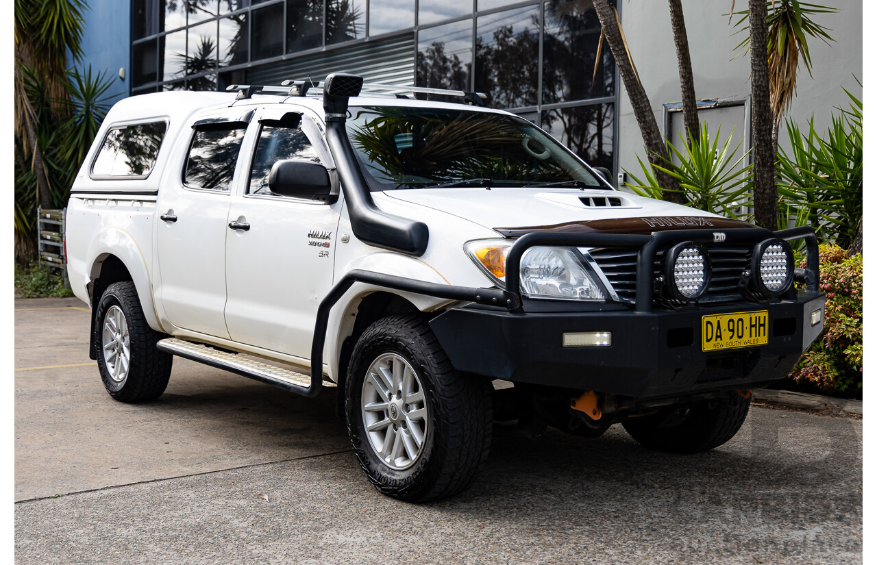 3/2007 Toyota Hilux SR KUN16R 06 Upgrade Dual Cab P/Up Glacier White Turbo Diesel 3.0L