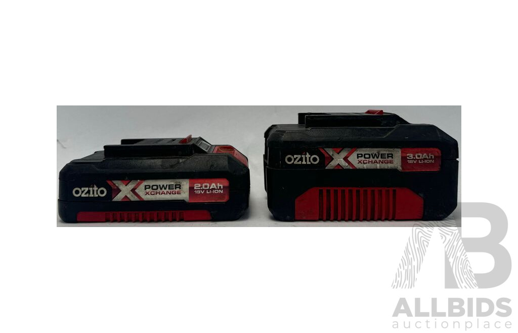 2x 18V Ozito Power XChange Batteries