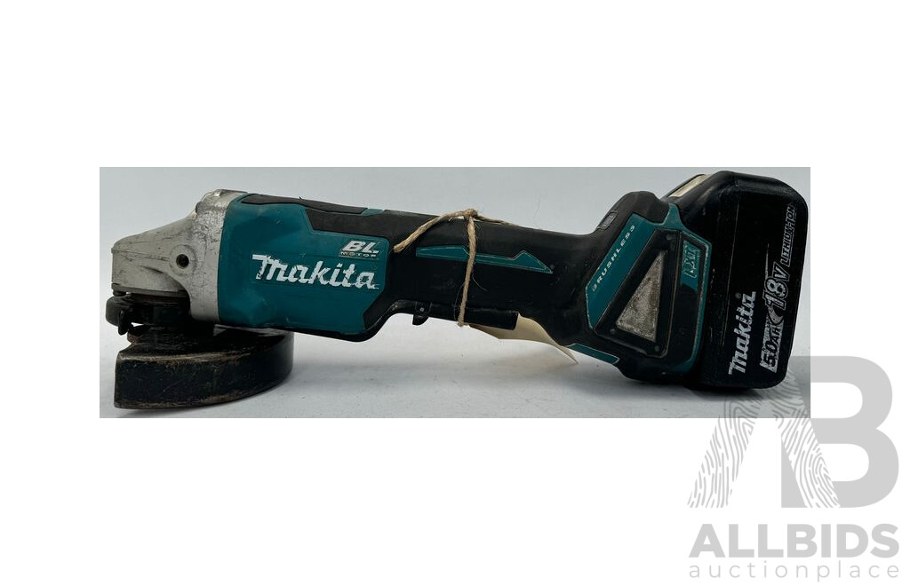 Makita Brushless Cordless Paddle Switch Angle Grinder