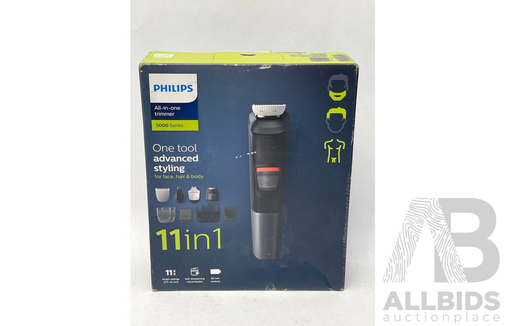 Philips Multigroom Series 5000 11-in-1, Face, Hair and Body - Brand New - RRP $109