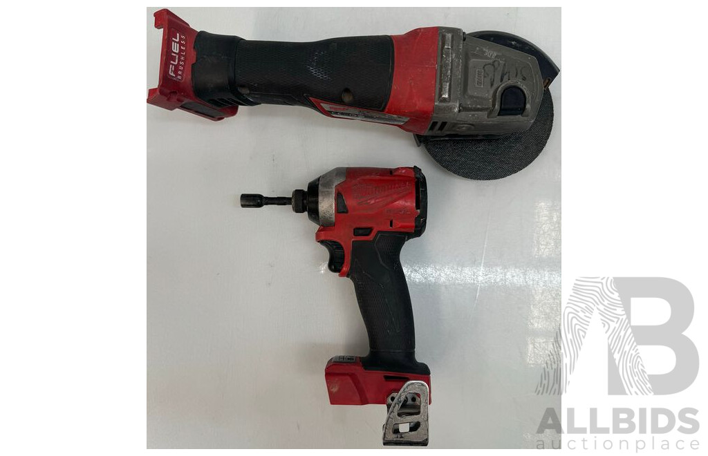 Milwaukee Tools - Angle Grinder/Charger/Impact Driver/Batteries