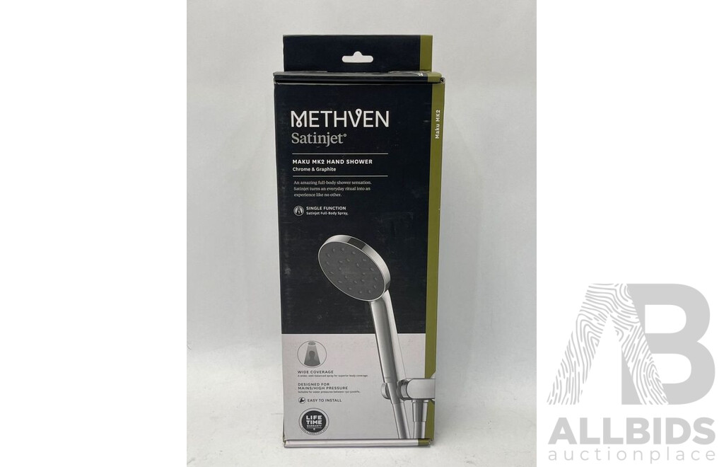 Methven  Maku MK2 Handset WELS 3 Star 9L/min - Brand New - RRP $162