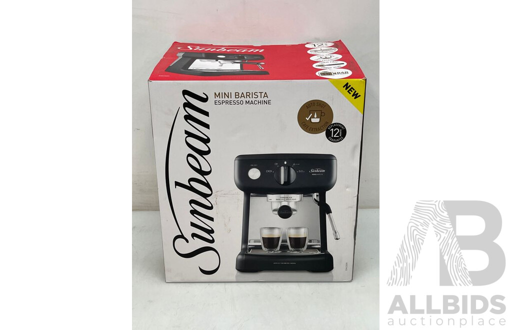 Sunbeam Mini Barista Espresso Coffee Machine - Brand New - RRP $299