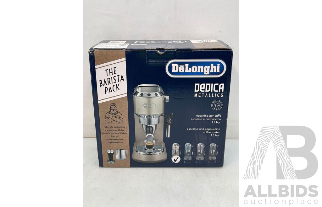 Delonghi Dedica Metallics Espresso Machine - Brand New