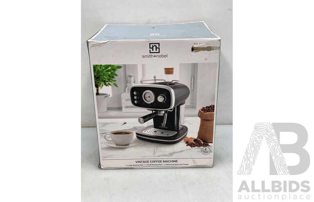 Smith + Nobel Vintage Espresso Machine - Brand New RRP $299