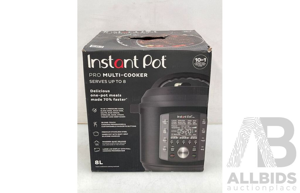 Instant Pot Pro 10 in 1 Multi Cooker 8 Litre - Brand New - RRP $279