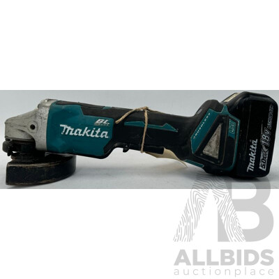 Makita Brushless Cordless Paddle Switch Angle Grinder