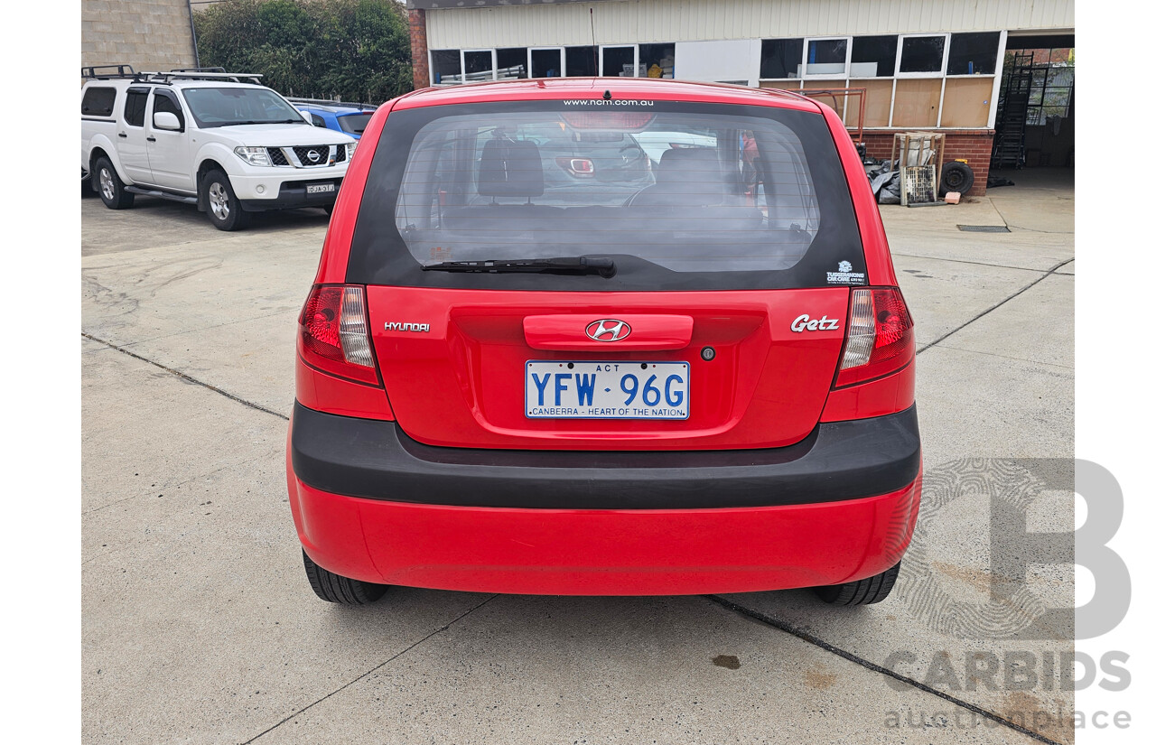 7/2009 Hyundai Getz S TB MY09 3d Hatchback Red 1.4L