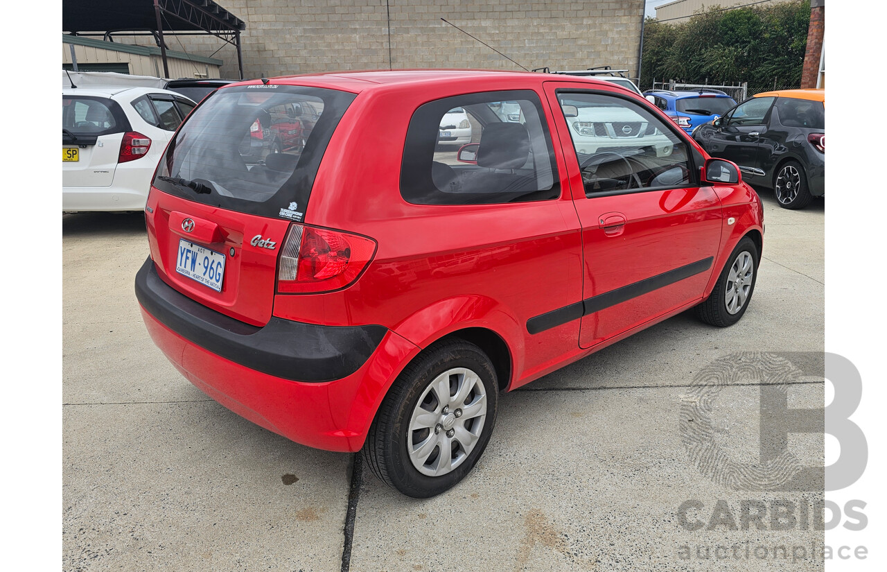 7/2009 Hyundai Getz S TB MY09 3d Hatchback Red 1.4L