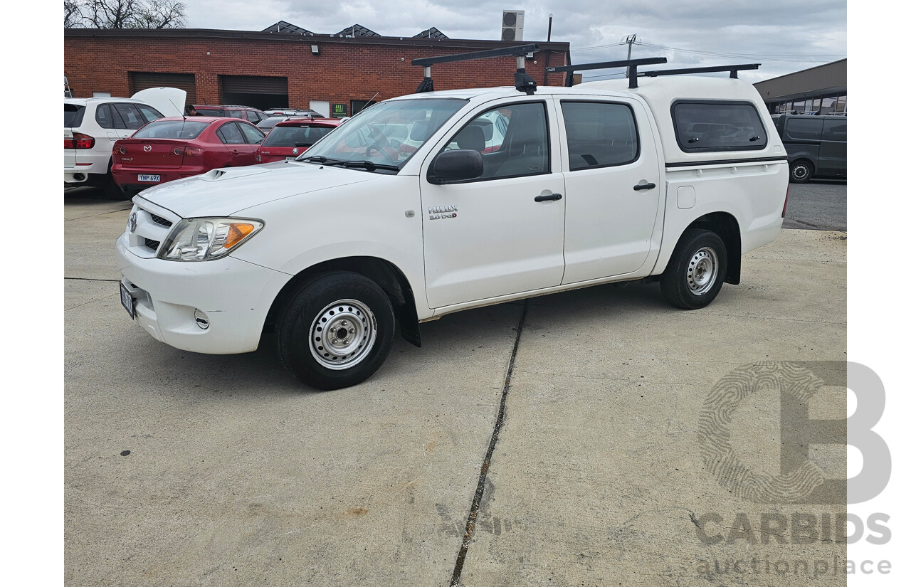 7/2006 Toyota Hilux SR KUN16R Dual Cab P/Up White 3.0L