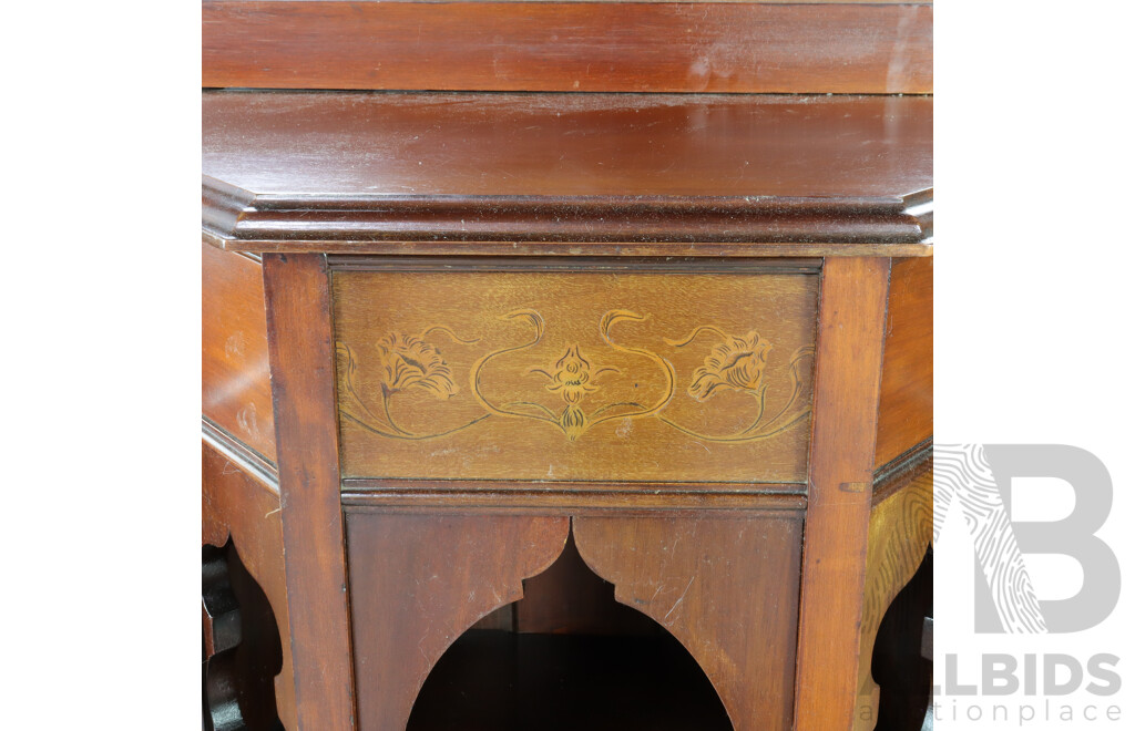 Art Nouveau Mahogany Parlour Cabinet