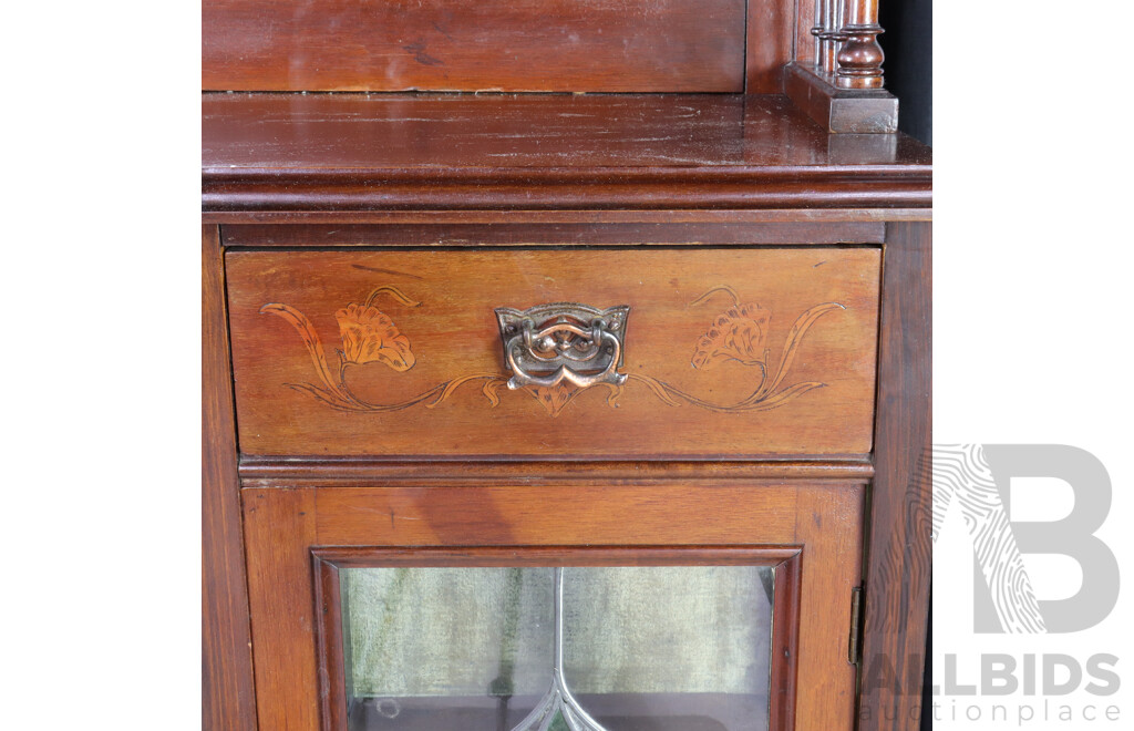 Art Nouveau Mahogany Parlour Cabinet