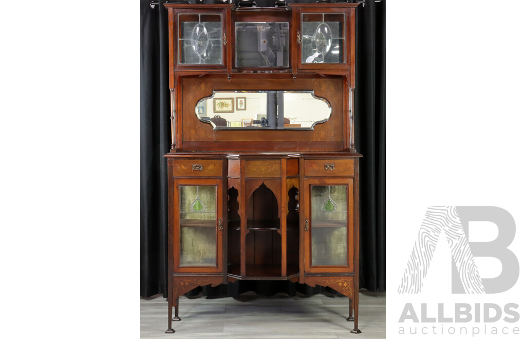 Art Nouveau Mahogany Parlour Cabinet