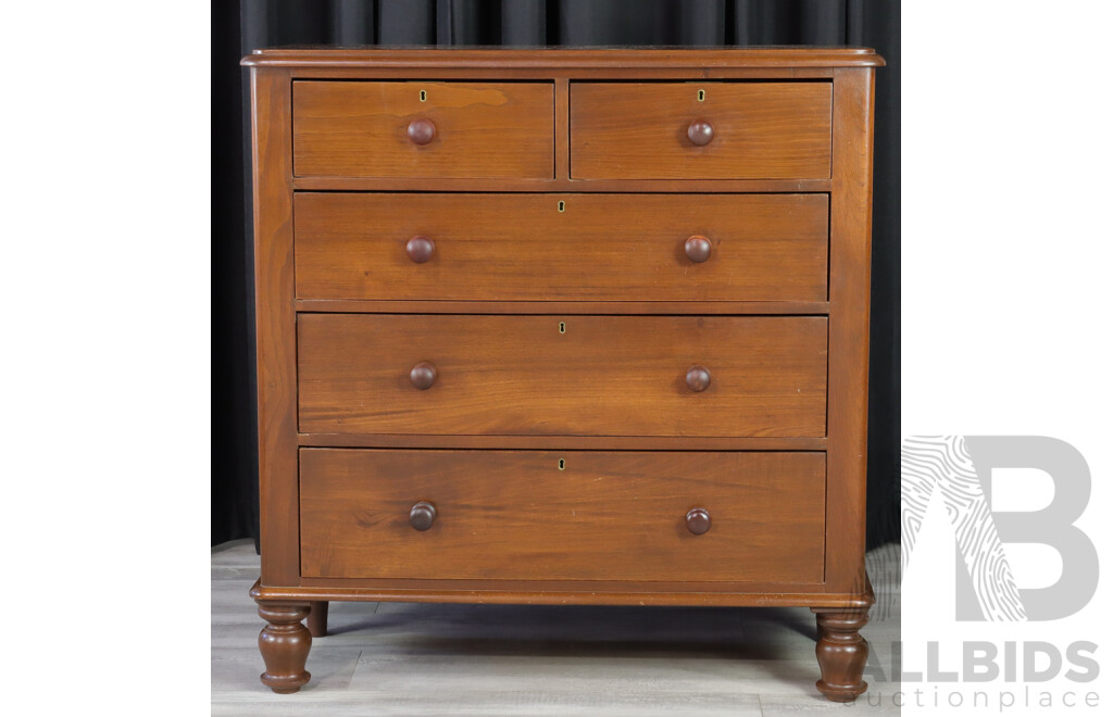 Late Edwardian Cedar Chest of Five Drawers