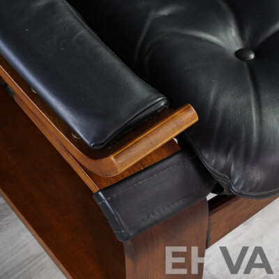 Kroken Armchair and Footstool by Ake Fribytter for Nelo Mobel