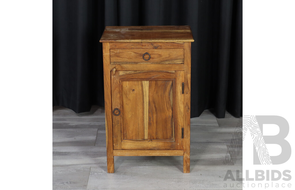 Small Hardwood Side Cabinet