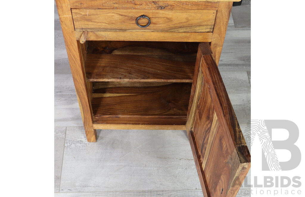 Small Hardwood Side Cabinet