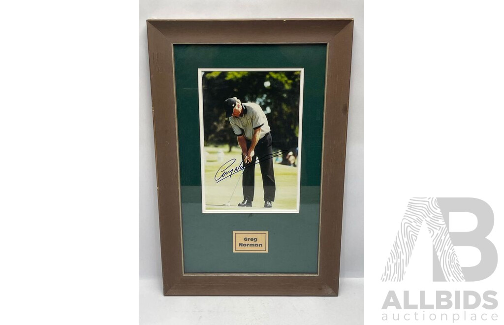 Greg Norman Signed Framed Photograph