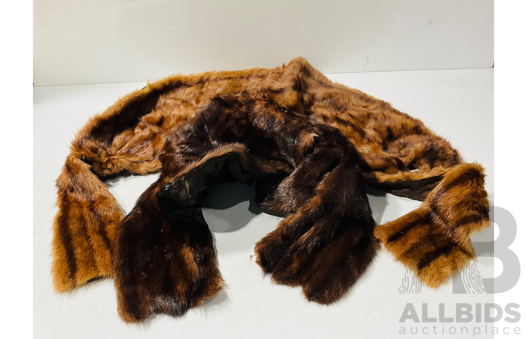 Two Vintage Mink Fur Stoles