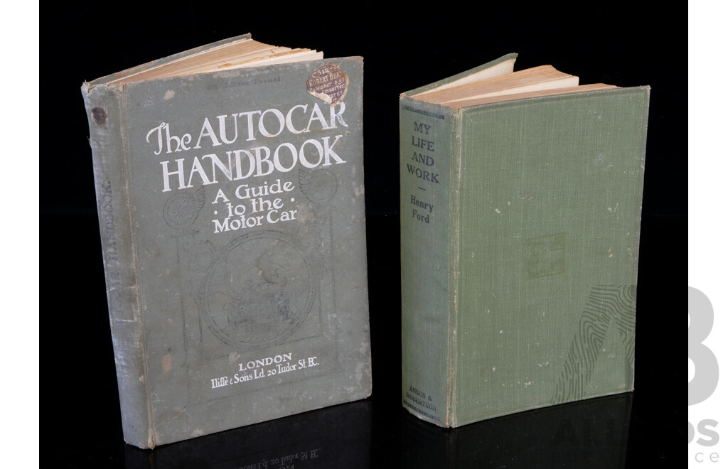 The Autocar Handbook, London, Early 1900s Along with My Life and Work, Henry Ford , 1923, Hardcover