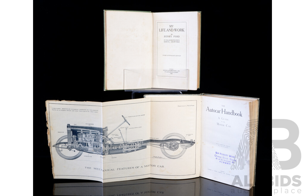 The Autocar Handbook, London, Early 1900s Along with My Life and Work, Henry Ford , 1923, Hardcover