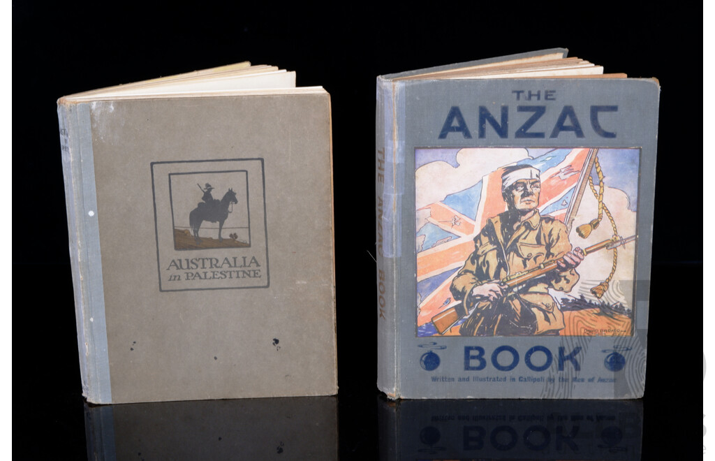 Australia in Palestine, Angus & Robertson, Sydney, 1923 Along with The Anzac Book, Cassel & Co, London, 1916, Both Hardcover