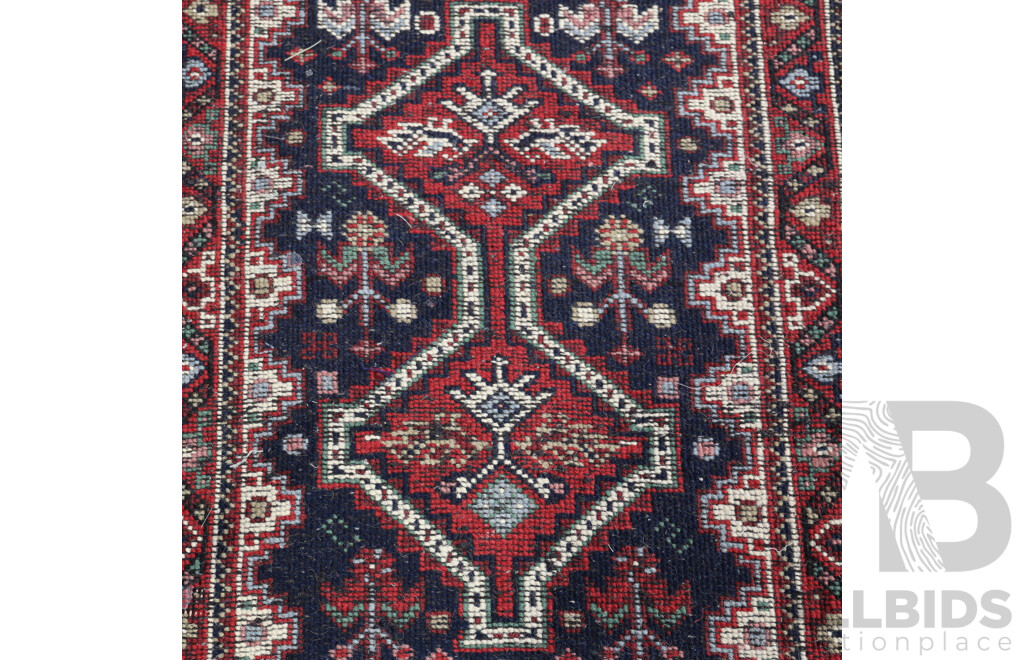 Small Hand Woven Persian Wool Rug with Traditional Design Along with Another Bokhara Style Wool Rug