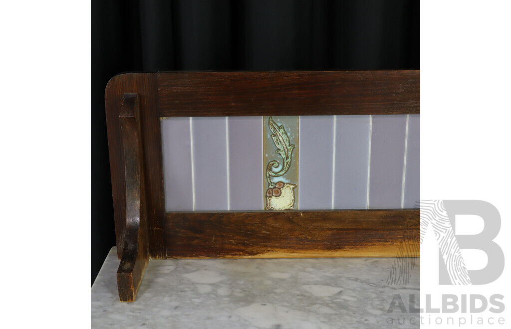 Marble Top Wash Stand with Tile Back