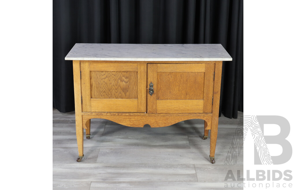 Two Door Marble Top Wash Stand