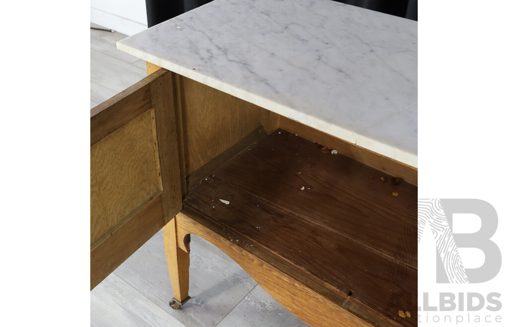 Two Door Marble Top Wash Stand