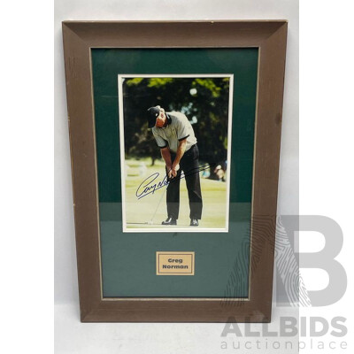 Greg Norman Signed Framed Photograph