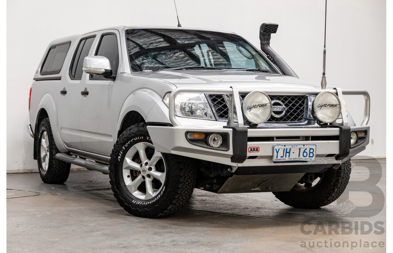 06/2012 Nissan Navara ST (4x4) D40 MY12 4d Dual Cab P/Up Silver Turbo Diesel 2.5L