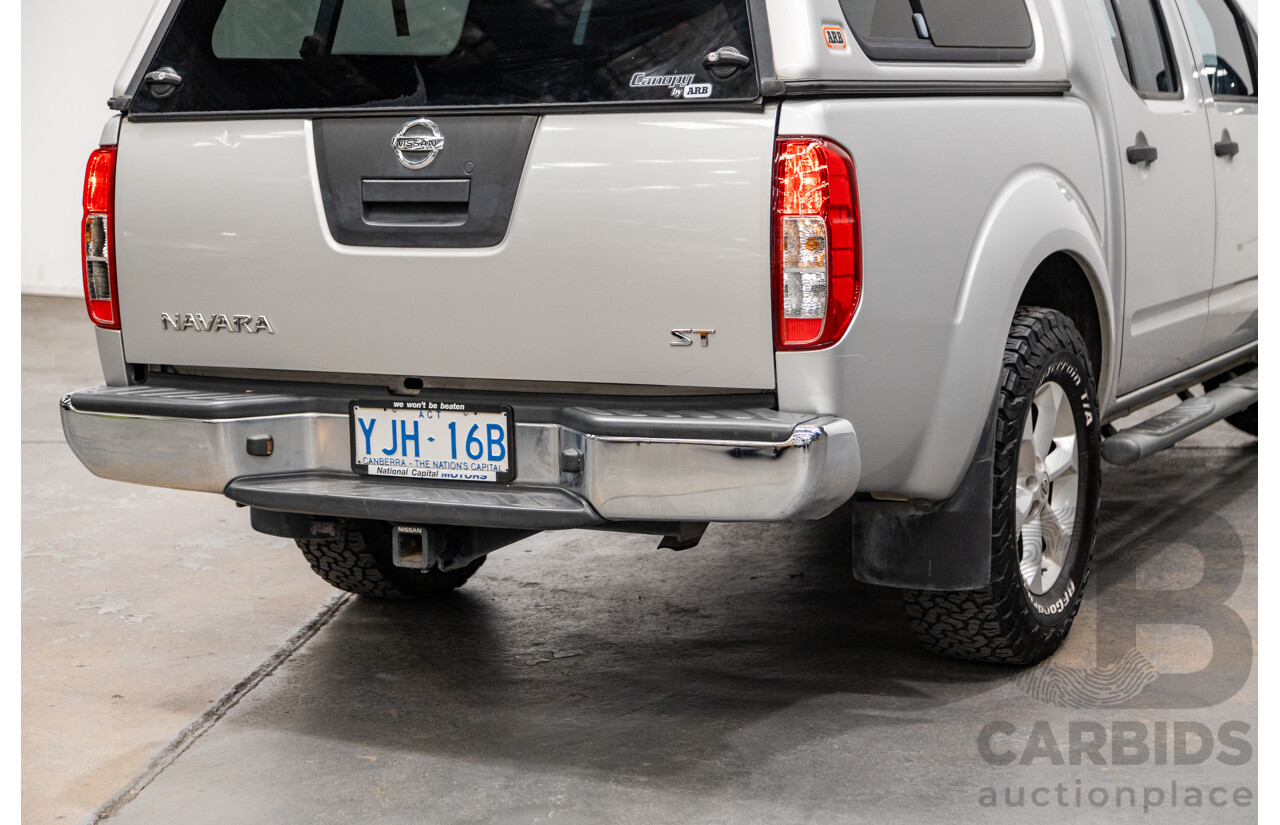 06/2012 Nissan Navara ST (4x4) D40 MY12 4d Dual Cab P/Up Silver Turbo Diesel 2.5L